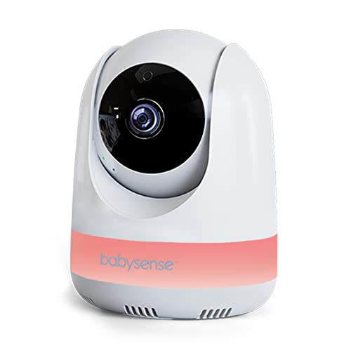 Babysense Add On Camera Video Baby Monitor MaxView, Remote Pan Tilt Zoom, Two-Way Talk-Back Audio, Long Range, Night Vision, RGB Night Light, Lullabies, Temperature Monitoring