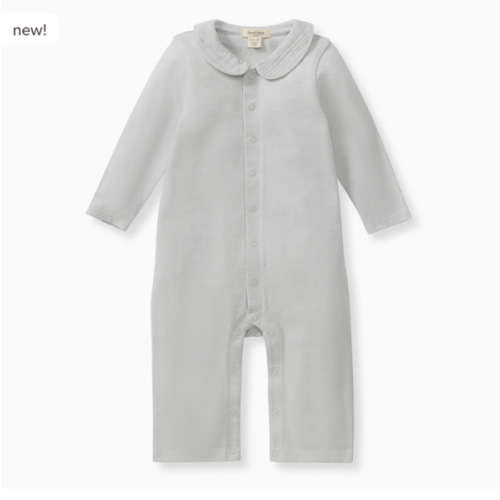 Muslin Collar Baby Boy Blue Jumpsuit – Burt's Bees Baby