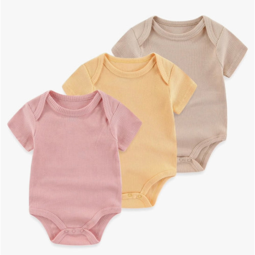 Baby Bodysuit Boy Girl Clothes Soft Newborn Infant Outfit Short Sleeve Romper