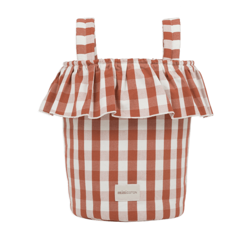 Basket Vichy - Red + Off White