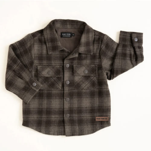 Espresso Toddler Shacket | Cozy Fall Layer for Kids – Rad Tod