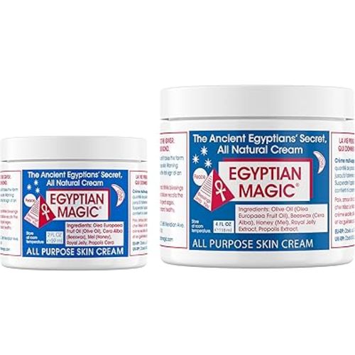 Egyptian Magic - All Purpose Face, Body, and Dry Skin Moisturizing Cream, Skin Protectant for Women & Men, 4 & 2oz Bundle