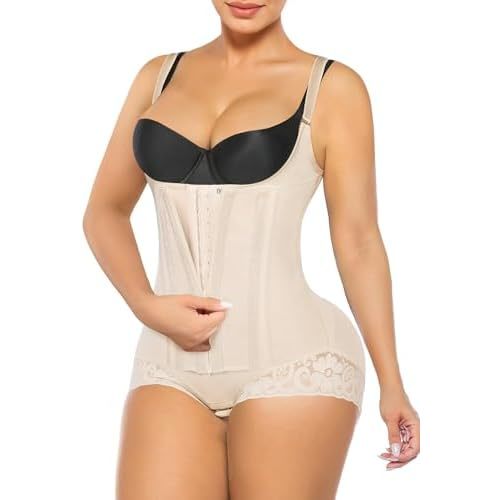 SHAPERX Women's Fajas Colombianas Shapewear Tummy Control Body Shaper Girdles Post Surgery Compression Garment