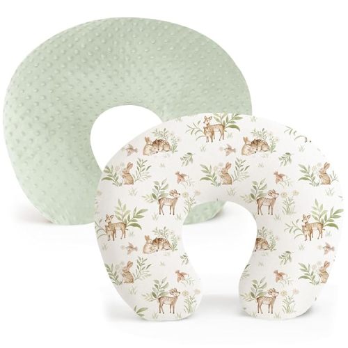 Konssy 2 Pack Nursing Pillow Covers, Soft Covers for Breastfeeding Pillows