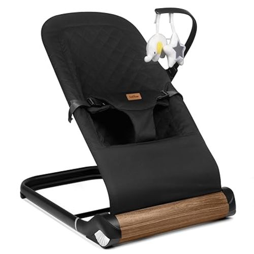 Baby Bouncer Chair - Comfortable Support for Your Little One's Blissful Moments (Normal, Black)