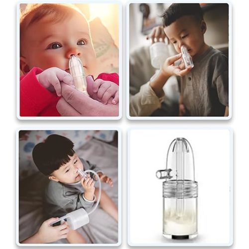 Patented Nasal Aspirator for Baby and Toddler, Hand Pump Nose Sucker with Rounded Non-Invasive Nozzle, Quiet Suction Relieves Congestion and Stuffy Boogers, Safe for Infant, Co-Branded with CHIBOJI