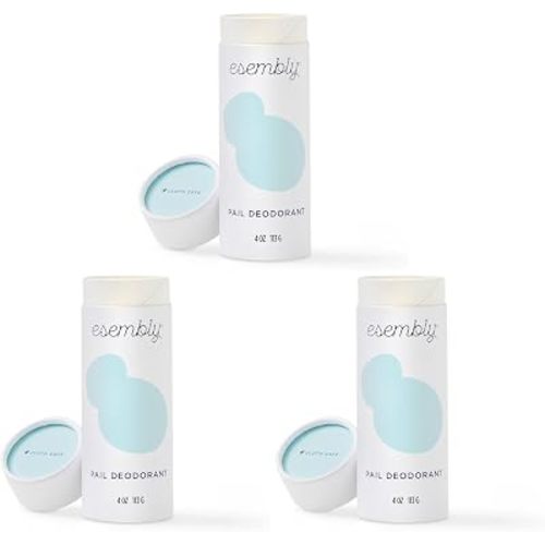 Esembly Pail Deodorant, Shakable Powder Deodorizer for Diaper Pails, Keeps Diapers, Gym Clothes and Dirty Laundry Smelling Fresh, Scents of Rosemary, Lemon and Grapefruit, 4oz (Pack of 3)