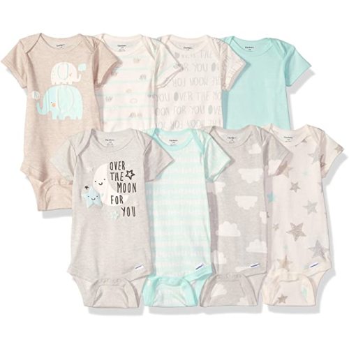 Gerber Short Sleeve Onesies, 3-6mo, 8-Pack