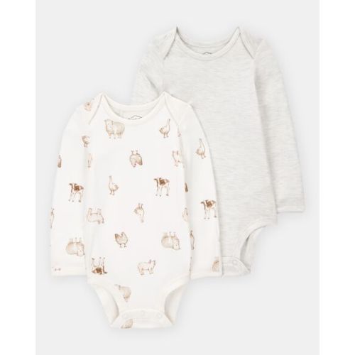 Baby 2-Pack Long-Sleeve PurelySoft Bodysuits | Carter's