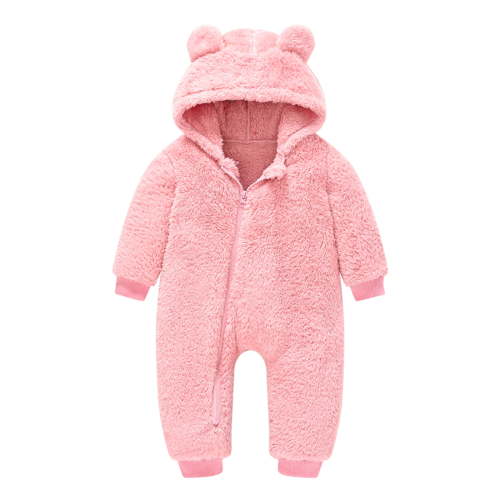 Fleece Snowsuit For Kids One Piece for Girls Boys Coat Jumpsuit Baby Bear Infant Warm Snowsuit Hooded Thick Coat&jacket Outerwear Jackets 6-12 Months