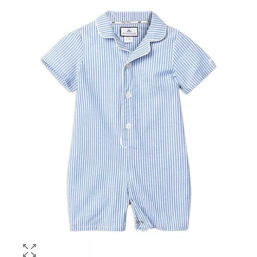 Boys' French Blue Seersucker Summer Romper - Baby