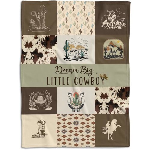 Western Blanket, Western Decor for Nursery Room, Baby Blankets for Boys Girls, Cowboy Baby Blankets, Western Baby Stuff, Soft Warm Lightweight Nursery Bed Blanket for Newborn Toddlers (03, 30x40 in)