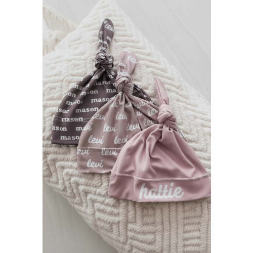 Pastel Neutrals Personalized Knotted Hat