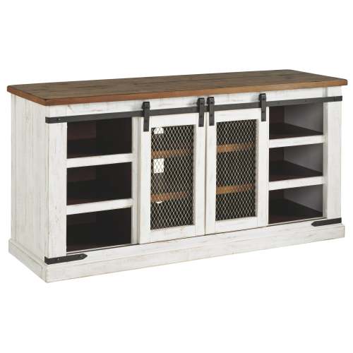 Wystfield - White/brown - Large Tv Stand