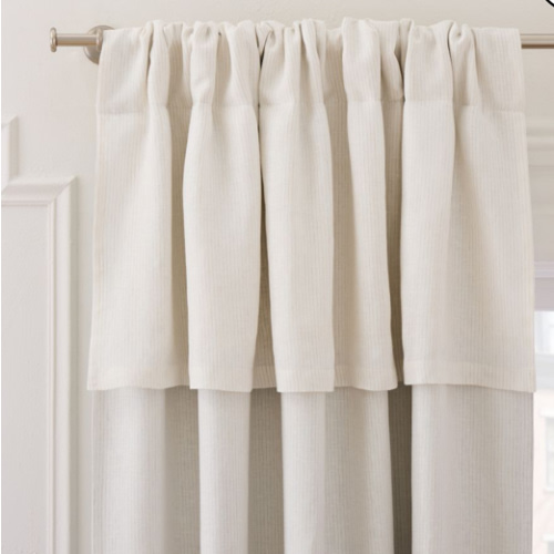 European Flax Linen Valance Blackout Curtain