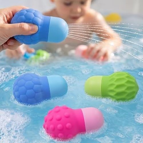 Pool Toys for Toddlers 1-3, 3 Pack Baby Bath Toy, Sensory Water Squiter