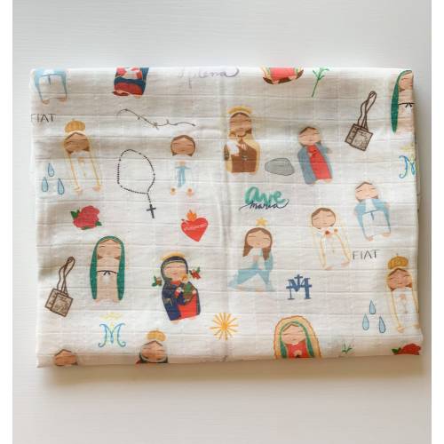 WHITE - Mother Mary (Marian) Baby Swaddle