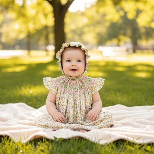 Sunshine Floral Baby Girl Bishop Dress – Carriage Boutique