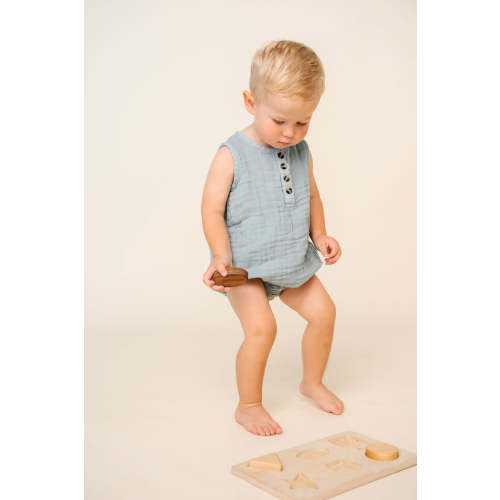 Cloud Muslin™ Bubble Romper - Steel