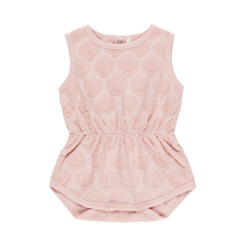 Shell Textured Terry Romper