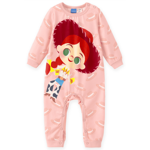 Disney Toy Story Jessie Baby Girls Romper Pink Long Sleeve One Piece Outfit Sets Infant Shower Gifts