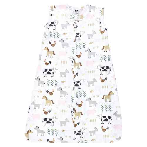 Hudson Baby Unisex Baby Cotton Sleeveless Wearable Sleeping Bag, Sack, Blanket, Cute Farm, 6-12 Months