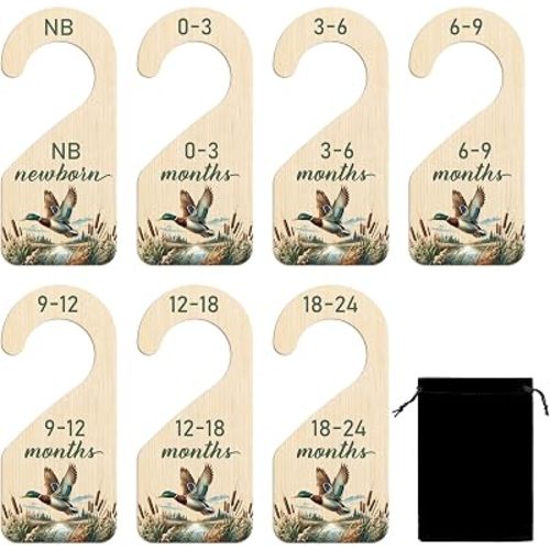 R HORSE 8Pcs Wooden Baby Closet Dividers for Boy Girl