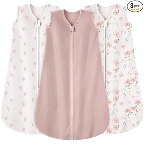 Baby Sleep Sack 6-12 Months，0.5 TOG Wearable Blanket for baby 100% Cotton
