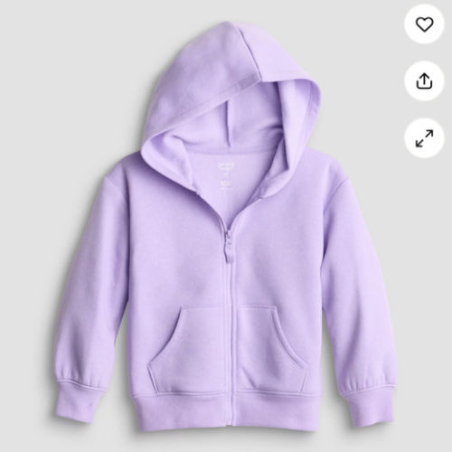 Girls 4-12 Jumping Beans® Core Fleece Zip Hoodie (Size 6)