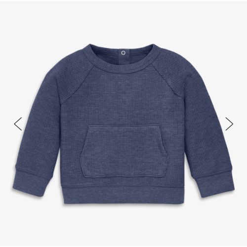 Baby heathered waffle pocket tee | Primary.com