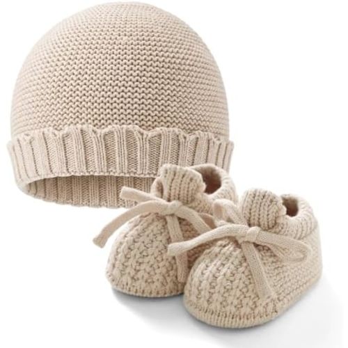 Baby Booties with Hat Set