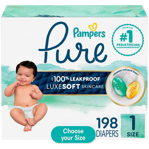 Pampers Pure Protection Diapers, Sizes 1-6