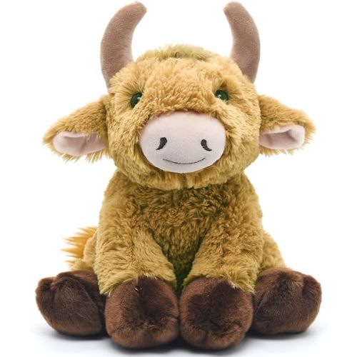 10'' Highland Cow Stuffed Animals Toys - Soft Plush Bull Doll