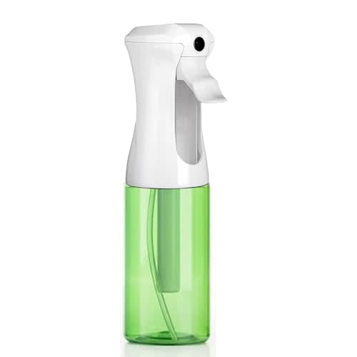 VIGOR PATH Continuous Mist Green Spray Bottle 200ml Fine Mist for Hair | Aerosol Free Reduces Hand Fatigue Salon Refillable Lightweight Cleaning