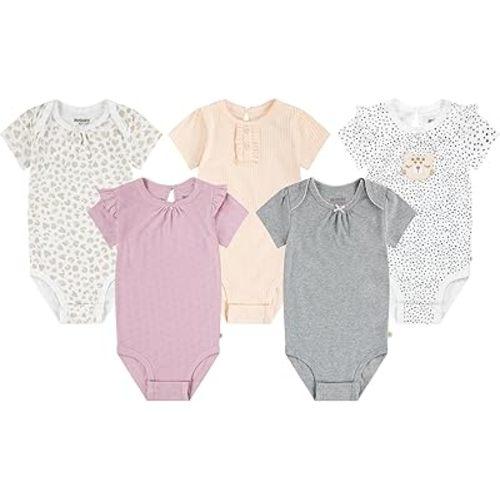 HUGGIES unisex-baby 5-pack Elevated Bodysuit