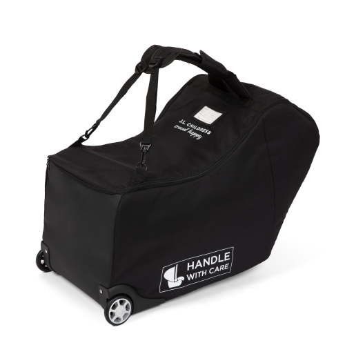 J.L. Childress Premier Padded Infant Car Seat Travel Bag WITH WHEELS, Black