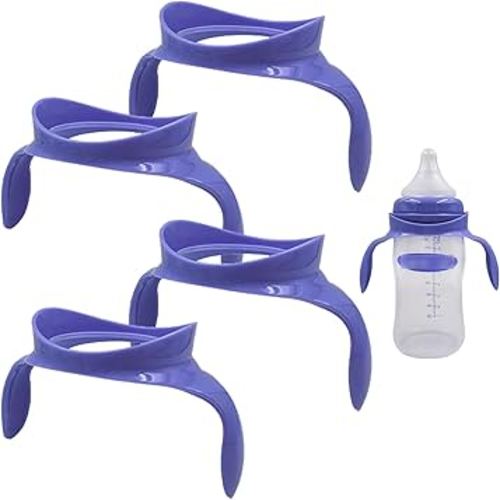Baby Bottle Handles Compatible for Lansinoh Bottles, Feeding Bottles Holder Accessories, Pack of 4