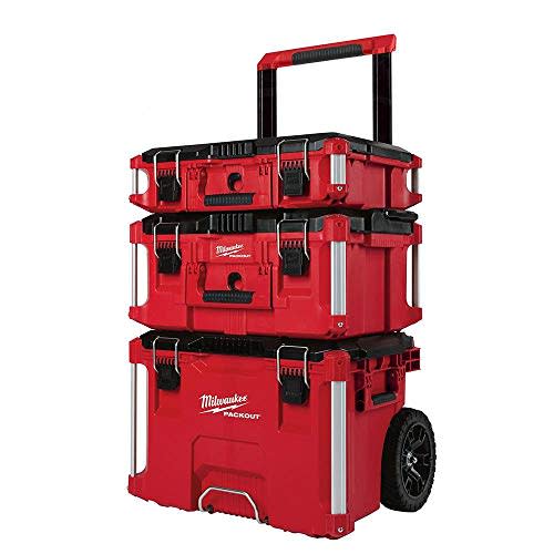 Milwaukee Packout Rolling Modular Stackable Tool Box Storage System, Red