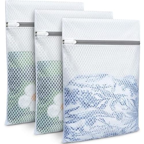 BAGAIL Laundry Bags Mesh Wash Bag for Intimates Lingerie and Delicates,3Pcs(Honeycomb,3S)
