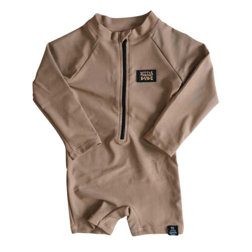 Brown Little Surfer Dude Rashsuit