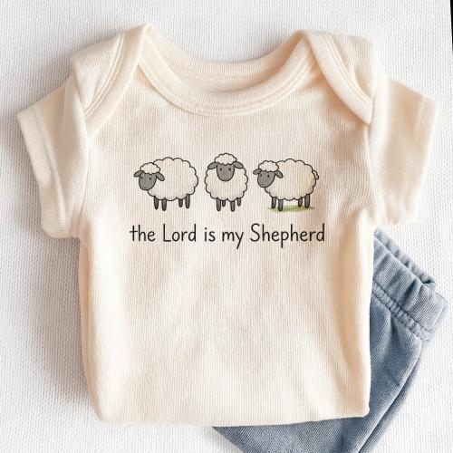The Lord Is My Shepherd Baby Onesies® - Cute Christian Faith Sheep Bodysuit