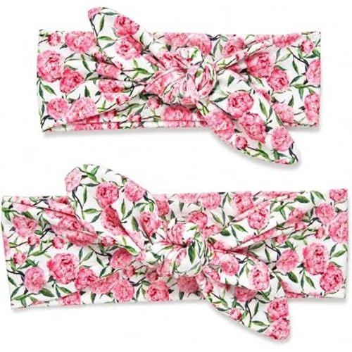 Mommy and Me Headbands, Matching Headbands for Women and Baby, Mommy and Me Spa Headband, Valentine’s Day Organic Mom and Me Headband (Pink, 1)