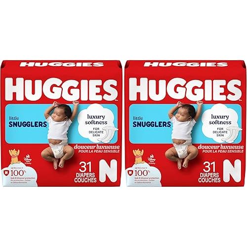 Huggies Little Snugglers Baby Diapers, Size Newborn (up to 10 lbs)