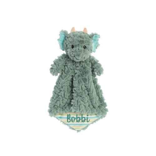 Personalized animal Lovey, dragon lovey,Baby Boy Gift, Newborn Security Blanket