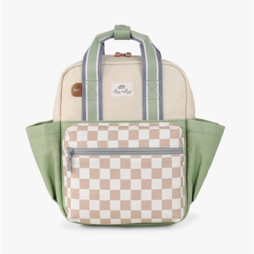 Itzy Ritzy Toddler Backpack - Daycare Bag - Features Adjustable Shoulder Straps, 2 Side Pockets & Spacious Interior with Wipeable Fabric Lining & Name Label, Checkerboard Backpack