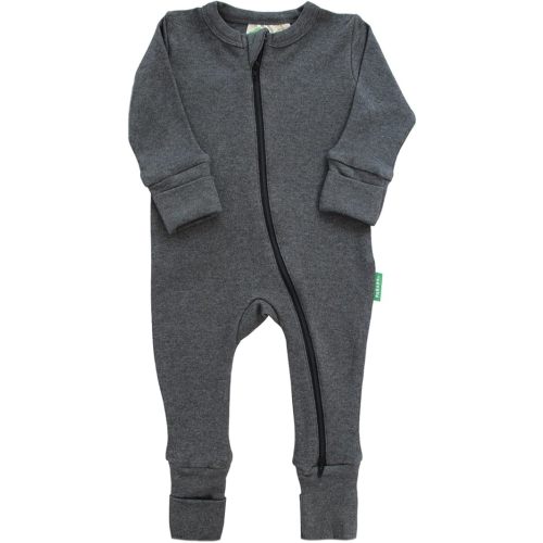 Parade Organic Snuggle Soft Melange '2-Way' Zipper Romper