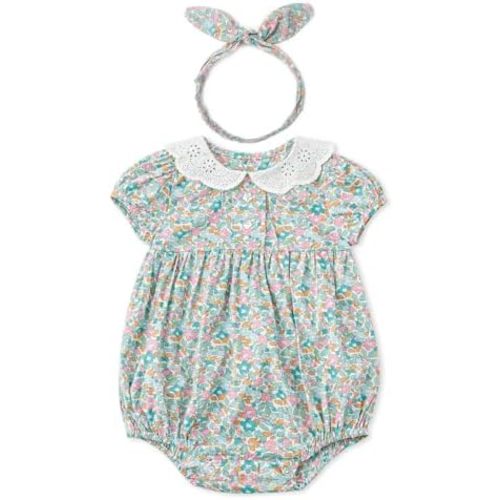 Simplee kids Baby Infant Girls Cotton Short Sleeve Summer Ruffle Romper 3-24 Months
