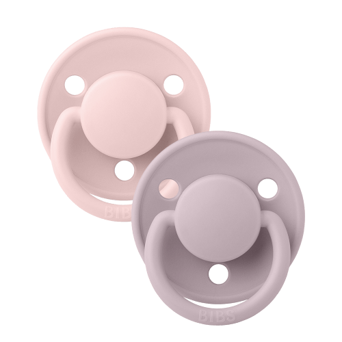 De Lux Pacifiers 2 Pack - Blossom/Dusky Lilac