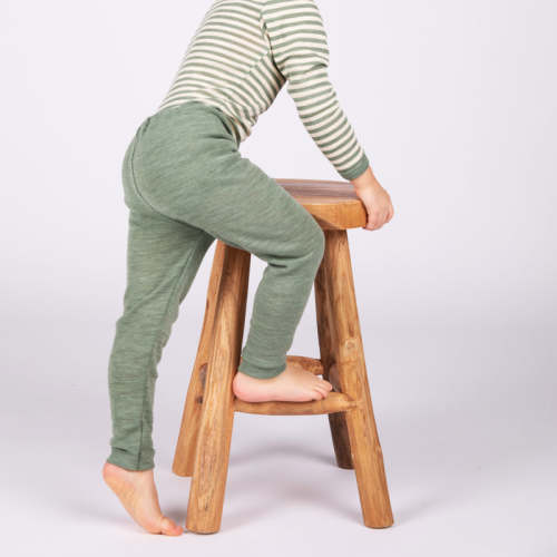 Merino Wool Leggings - Sage Green Melange