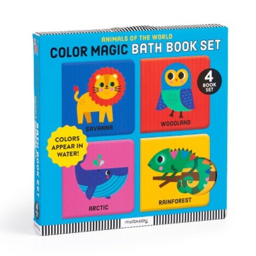 Animals of the World Color Magic Bath Book Set - by  Mudpuppy
